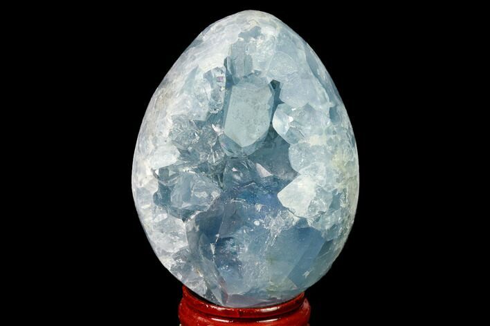 Crystal Filled Celestine (Celestite) Egg Geode - Madagascar #172692